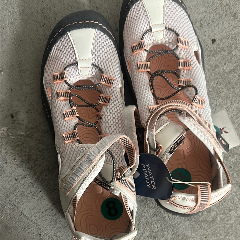 White and Pink Water Shoes